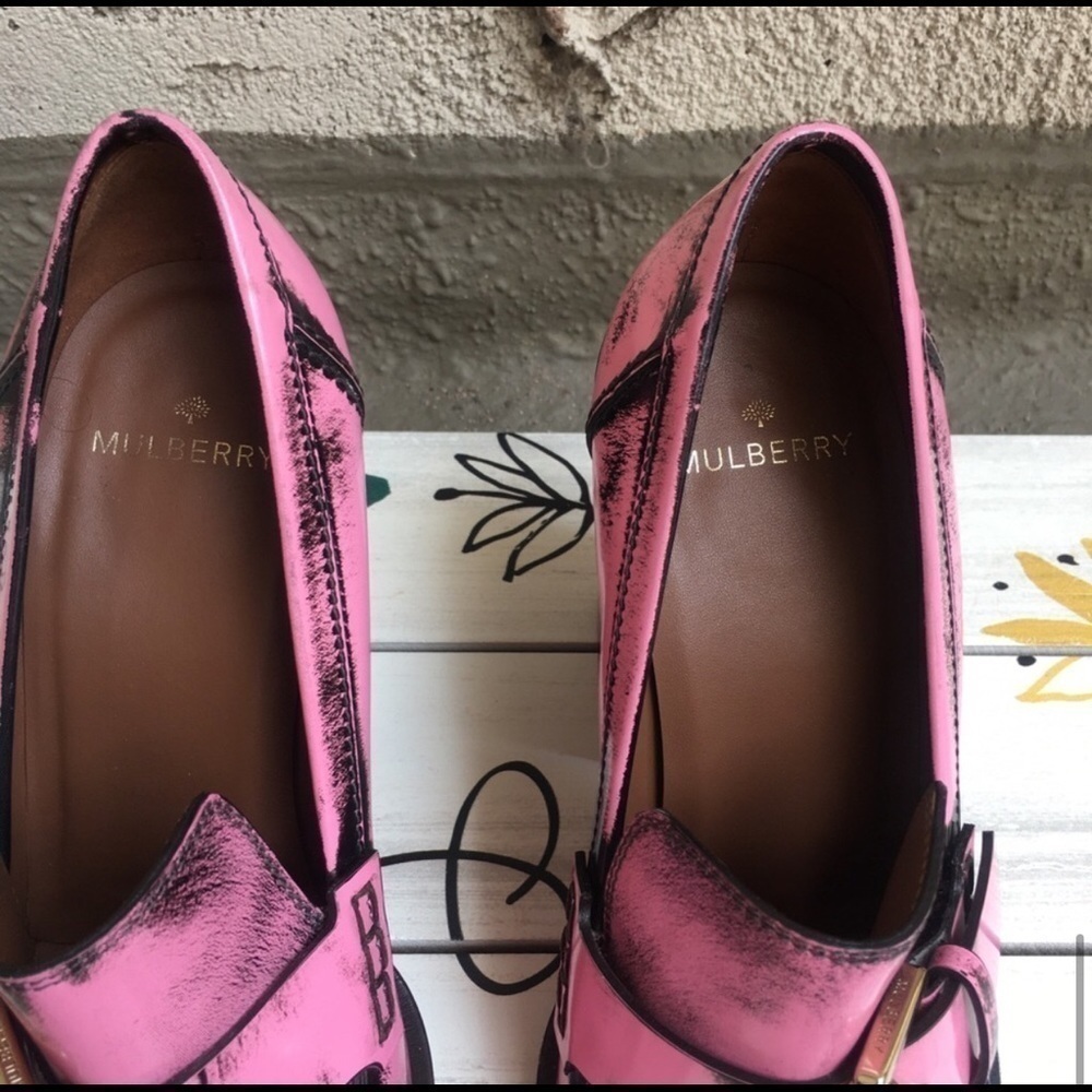 Mulberry Darby High Heel Loafer in pink size 8 - Picture 11 of 12